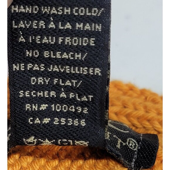 Pure Handknit Wrap Sweater Mustard Yellow Ribbed Cardigan Jacket Womens S/M - Picture 6 of 9